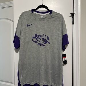 Nike LSU Men's Gray and Purple Shirt